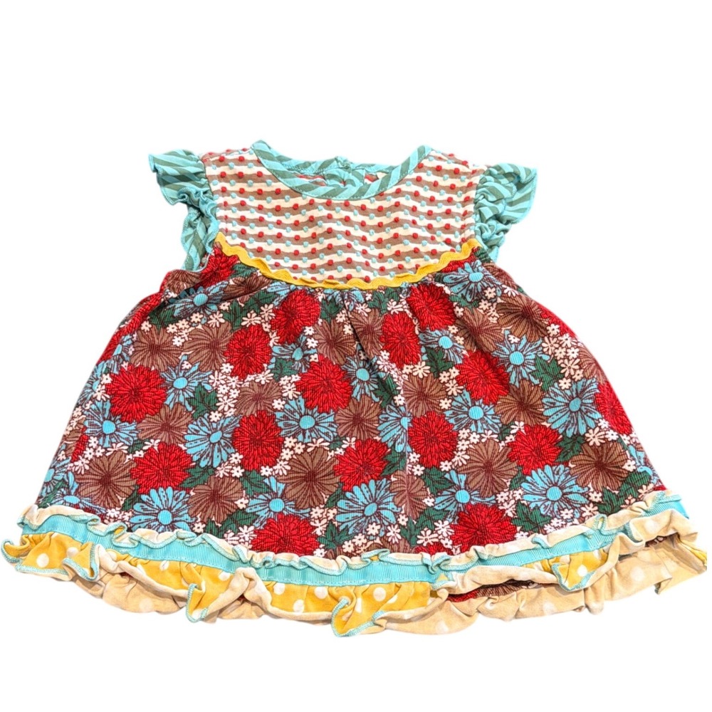Matilda Jane Elfish Flutter Once Upon A Time Tunic Floral Dot Ruffle 12-18M